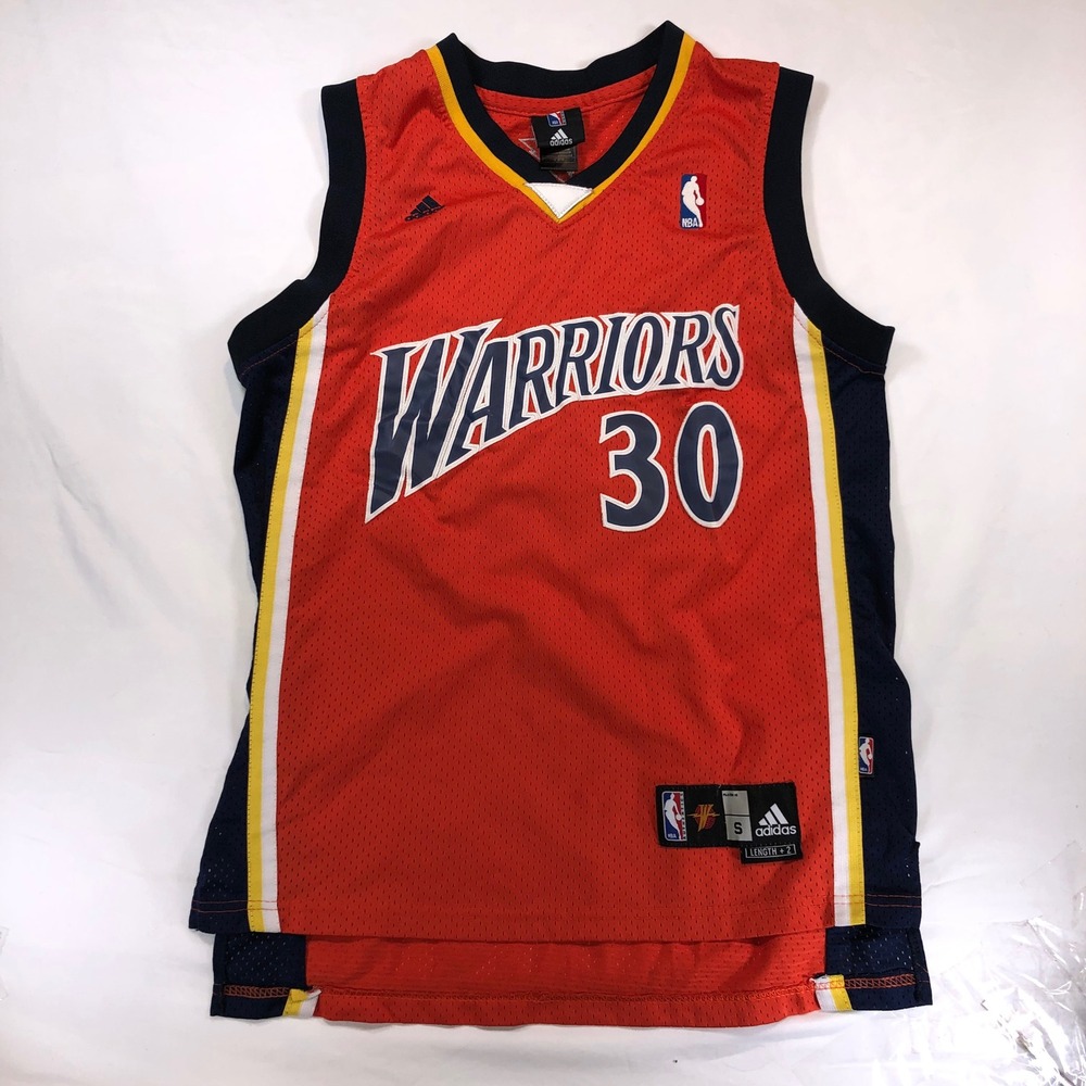 Adidas NBA Golden State Warriors Stephen Curry 30 Jersey Orange Small Rare